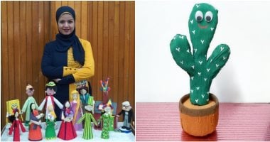 شبهها لكن مش بترقص.. "دينا" صممت لعبة الصبارة الراقصة من ورق الذرة  