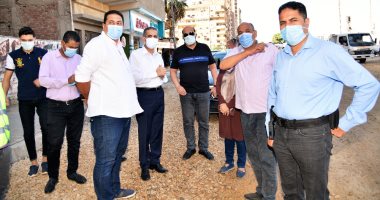 تركيب بلاط الإنترلوك بشوارع المحلة وطنطا بالغربية.. صور