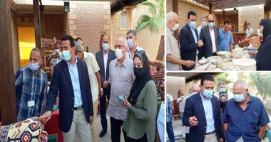 تفاصيل أول أيام معرض المنتجات الحرفية لأبناء الفيوم بالإسكندرية.. جودة ودقة صنعة حققت إقبالا كبيرا.. ومشاركة لافتة من بنات الفيوم أبرزها لجنة ذوى الإعاقة.. "جهاد" عاشقة الخزف و"عم عوض" ملك الحرير الطبيعى