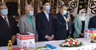 صندوق تحيا مصر يطلق قافلة غذائية وأجهزة طبية من 49 سيارة بالقليوبية.. لايف