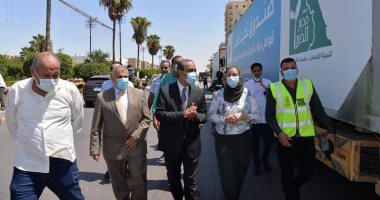 محافظ الإسماعيلية يستقبل قافلة العمل الخيرى "أبواب الخير".. صور