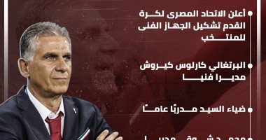 البرتغالى كارلوس كيروش مديرا فنيا لمنتخب مصر.. إنفوجراف