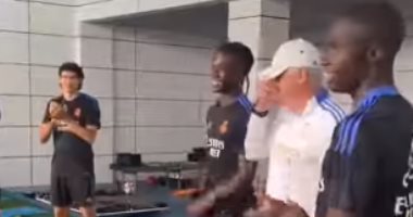 الظهور الأول لـ كامافينجا فى تدريبات ريال مدريد بعد انضمامه للملكى