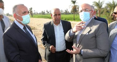 وزير الرى ومحافظ بنى سويف يتفقدان مخر سيل سنور وبحيرات وأحواض التهدئة