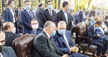 وزراء وشخصيات عامة فى عزاء محمود العربى.. توافد لا ينقطع على سرادق شهبندر التجار .. فيديو وصور