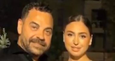 نيكول سعفان تحتفل بعيد ميلاد طارق العريان وتنفى شائعة انفصالهما 