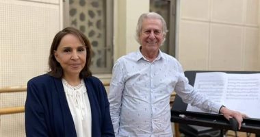 عفاف راضى وسليم سحاب من بروفات حفل الأوبرا