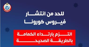 الصحة توضح الطريقة الصحيحة لارتداء الكمامة للوقاية من كورونا