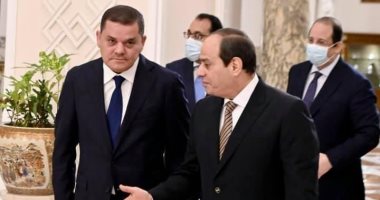 الرئيس السيسى يستقبل رئيس حكومة الوحدة الوطنية الليبية بقصر الاتحادية ويؤكد رفض كافة أشكال التدخلات الخارجية فى الشأن الداخلى الليبى.. "الدبيبة": نتطلع للارتقاء بالعلاقات ونقل الخبرات المصرية لإعمار ليبيا