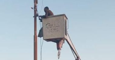 محافظ المنيا يوجه بإصلاح أعمدة الإنارة بطريق كوبرى أبو شناف