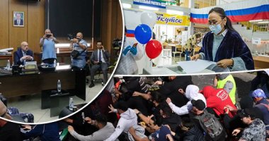 صور العالم هذا المساء.. روسيا تعلن تسجيل هجمات إلكترونية على اللجان الانتخابية.. الداخلية اللبنانية تضبط شاحنة محملة بـ20 طنا من نيترات الأمونيوم بالبقاع.. شرطة أستراليا تعتقل 267 شخصا خلال احتجاجات ضد الإغلاق