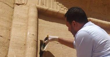 "أثار أسوان": ترميم وصيانة 18 موقعاً أثرياً لإزالة التشققات والاتساخات.. صور
