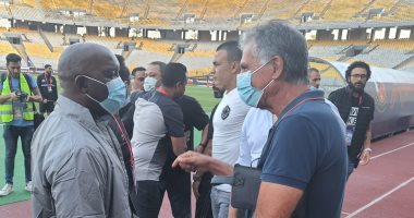 ظهور كيروش والجهاز المعاون للمنتخب فى ستاد برج العرب.. صور