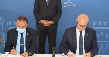 محافظ الإسكندرية يوقع إتفاقية تعاون مع نوفى ساد بصربيا