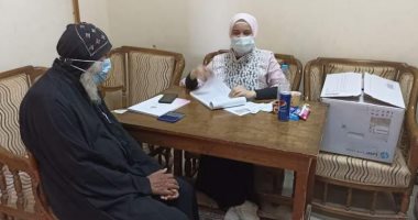الفريق المتنقل للتلقيح ضد كورونا يزور كنيسة مار جرجس بمدينة ناصر فى بنى سويف