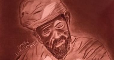 "محمود" يشارك صحافة المواطن لوحاته الفنية للتعبير عن موهبته
