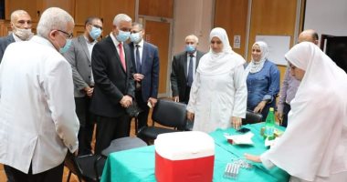 بدء الكشف الطبى بجامعة المنوفية وتطعيم الطلاب وأعضاء هيئة التدريس ضد كورونا