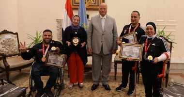 محافظ القاهرة يكرم أبطال مصر الفائزين بميداليات في أولمبياد طوكيو.. صور