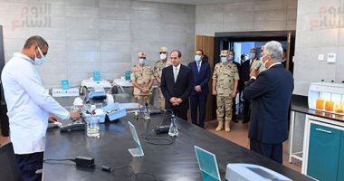 الرئيس السيسي يفتتح محطة معالجة مياه مصرف بحر البقر