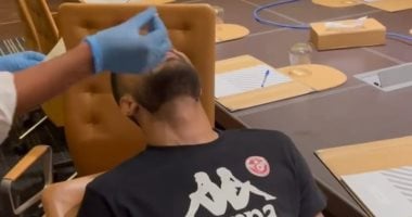 حمزة المثلوثي يخضع لمسحة كورونا بعد انضمامه لمنتخب تونس.. صور