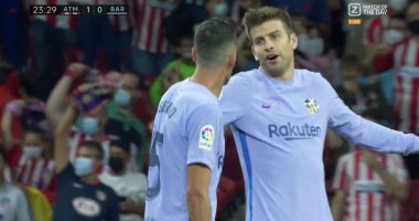 أتلتيكو مدريد ضد برشلونة.. مشادة بين بيكيه وبوسكيتس بعد هدف ليمار "فيديو"