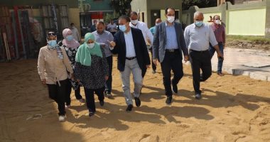 محافظ المنوفية يتفقد تطوير شارع مصر ومدرسة عزبة كوم الضبع الابتدائية