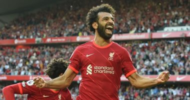 ليفربول يحتفل بأهداف محمد صلاح فى آخر 7 مباريات له بالدورى الإنجليزى.. صور