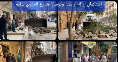 الجيزة تنفذ أكبر حملاتها لإزالة التعديات بالشوارع.. إزالة المصاطب والبروز قبل رصف الشوارع وتعديل الأرصفة المخالفة وتركيب إنترلوك بشوارع القرى الرئيسية.. والأهالى: تم فتح شوارع أغلقت منذ سنوات.. صور