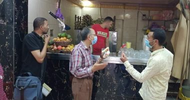 تحرير 34 محضر عدم ارتداء كمامة وضبط 15 شيشة خلال حملات فى ملوى بالمنيا