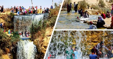 شلالات وادى الريان مصدر السحر والجمال على أرض الفيوم.. صور 