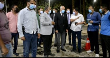 محافظ الجيزة يوجه بسرعة رصف وتطوير شوارع ناصر الثورة والظافر وشكرى بالعمرانية