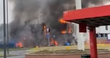 لحظة تحطم طائرة خاصة لمليادير إيطالى ووفاة كل من كانوا على متنها "فيديو"