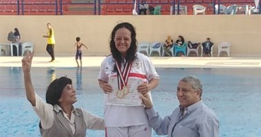 لبنى مصطفى تواصل الإنجازات وتفوز بذهبيتان فى بطولة الجمهورية للسباحة لذوى الهمم 