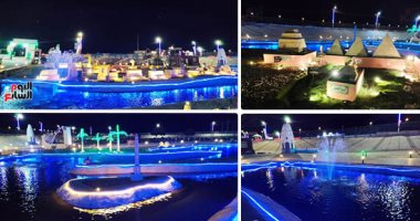اتفسح وشوف جمال مصر ببلاش.. نهر النيل والمعابد والسواقى ومكتبة الإسكندرية وحجر رشيد فى أول خريطة تعليمية مجسمة.. وبانوراما إبداعية لتلاميذ المدارس داخل أكبر حديقة عامة بالوادى الجديد.. صور وفيديو