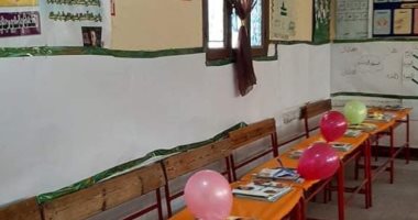 استقبال 110 ألف طالب بمدارس شمال سيناء بالتعقيم والبلالين والزهور .. صور