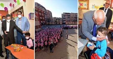 المحافظون يشرحون إنجازات "حياة كريمة" خلال جولاتهم بالمدارس.. دخول 19 مدرسة الخدمة ضمن المرحلة الأولى.. ومحافظ الغربية يشهد طابور الصباح بمدرسة الحسينى عجاج بعد تطويرها.. وإنهاء مشروعات مدرسية بالأقصر