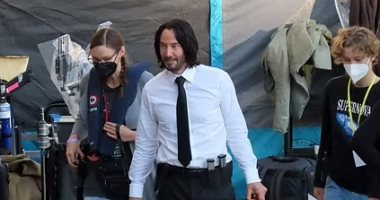 شاهد كيانو ريفز فى أحدث ظهور من تصوير فيلم 4 John Wick بباريس