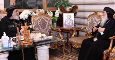 البابا تواضروس الثانى يستقبل أسقف إيبارشية أكتوبر وميت غمر