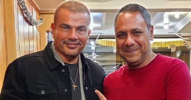 عمرو دياب وأمير محروس أشغال شاقة للانتهاء من ألبوم "عيشنى".. صورة