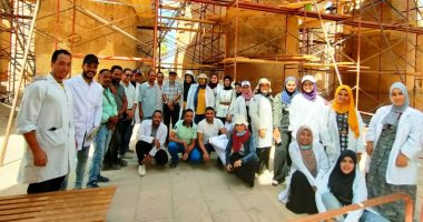 51 صورة لانتهاء المرحلة الأولى لترميمات صالة الأعمدة الكبرى فى الكرنك