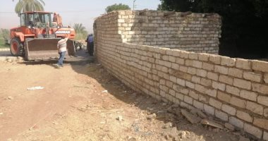 تنفيذ قرارى إزالة تعديات بناء على الأراضى الزراعية بمدينة الأقصر