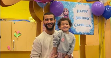 باسم مرسى نجم سيراميكا يحتفل بعيد ميلاد ابنته كاميليا