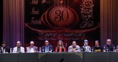 بدء مؤتمر مهرجان الموسيقى العربية بحضور حلمى بكر ومحمد رحيم .. صور