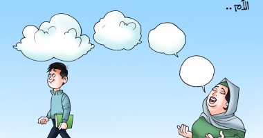 دعوات الأمهات حصن أمان للأبناء في كاريكاتير اليوم السابع