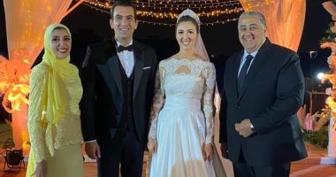 هادية حسنى بطلة الريشة الطائرة تحتفل بزواجها