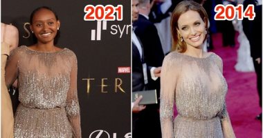 زهرة ابنة إنجلينا جولى ترتدى فستان قديم لوالدتها بتوقيع إيلي صعب..اعرف القصة