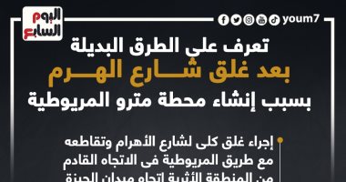 الطرق البديلة بعد غلق شارع الهرم بسبب إنشاء محطة مترو المريوطية.. إنفوجراف