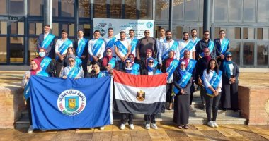وفد طلاب جامعة قناة السويس فى زيارة لبانوراما حرب أكتوبر والبورصة.. صور