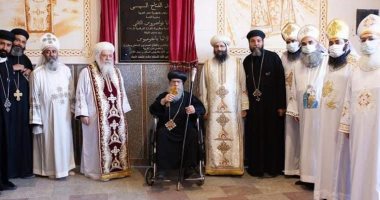 رسالة بخط يد البابا تواضروس الثانى حول تدشين كنيسة السيدة العذراء بمريوط
