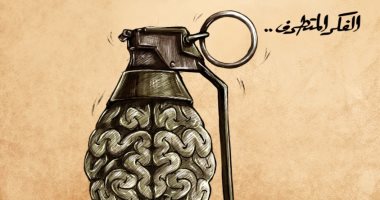 كاريكاتير صحيفة إماراتية يسلط الضوء على الفكر المتطرف